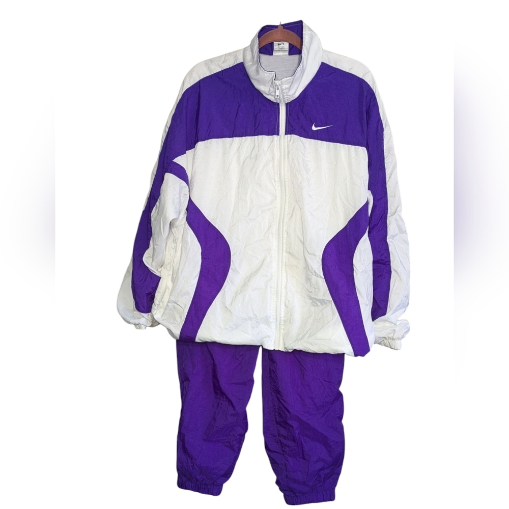 Men’s Vintage Nike Windbreaker Tracksuit Track Jacket & Pants Set Size Large